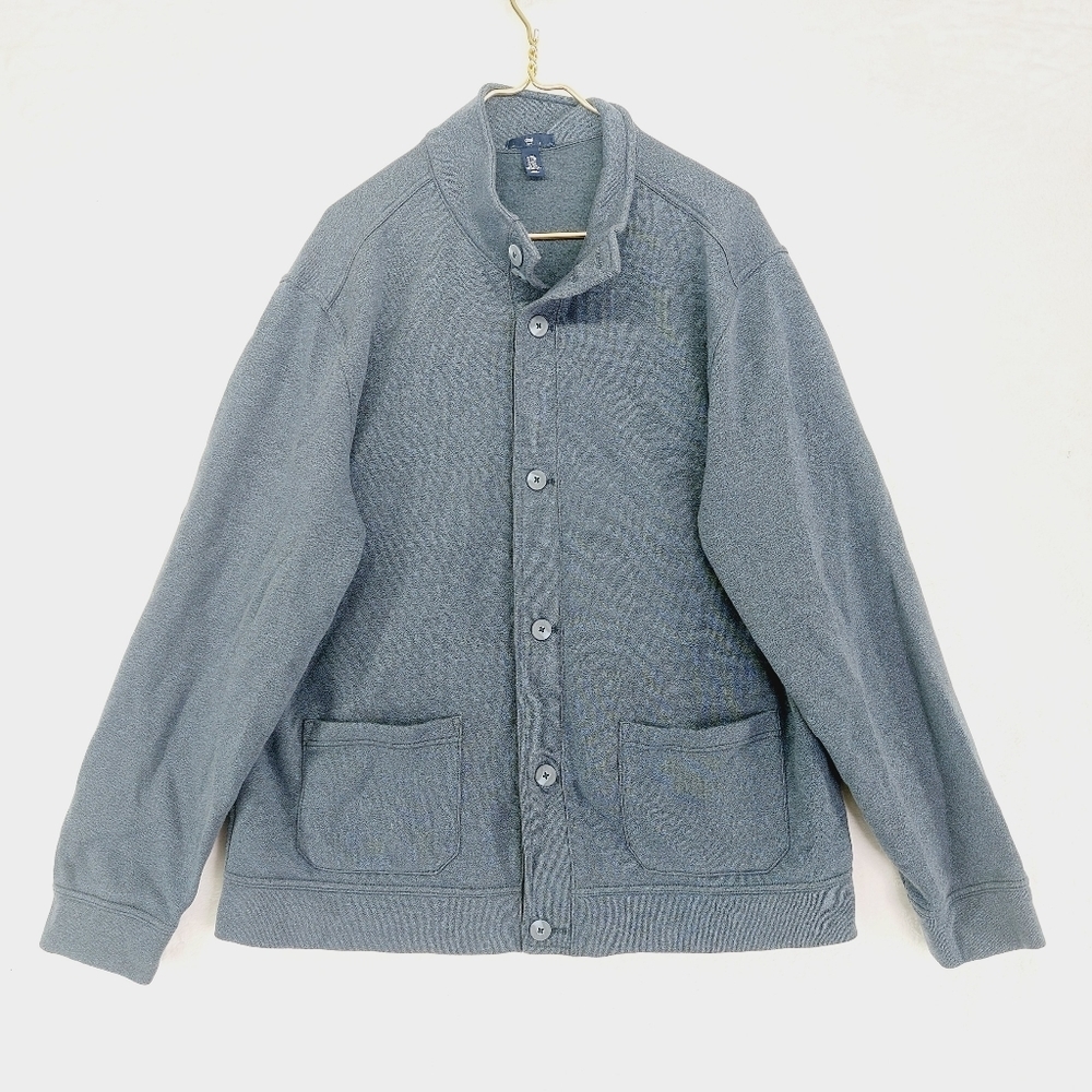 Gap Classic Cotton Blend Knit Button Up Cardigan in Heather Gray P5275